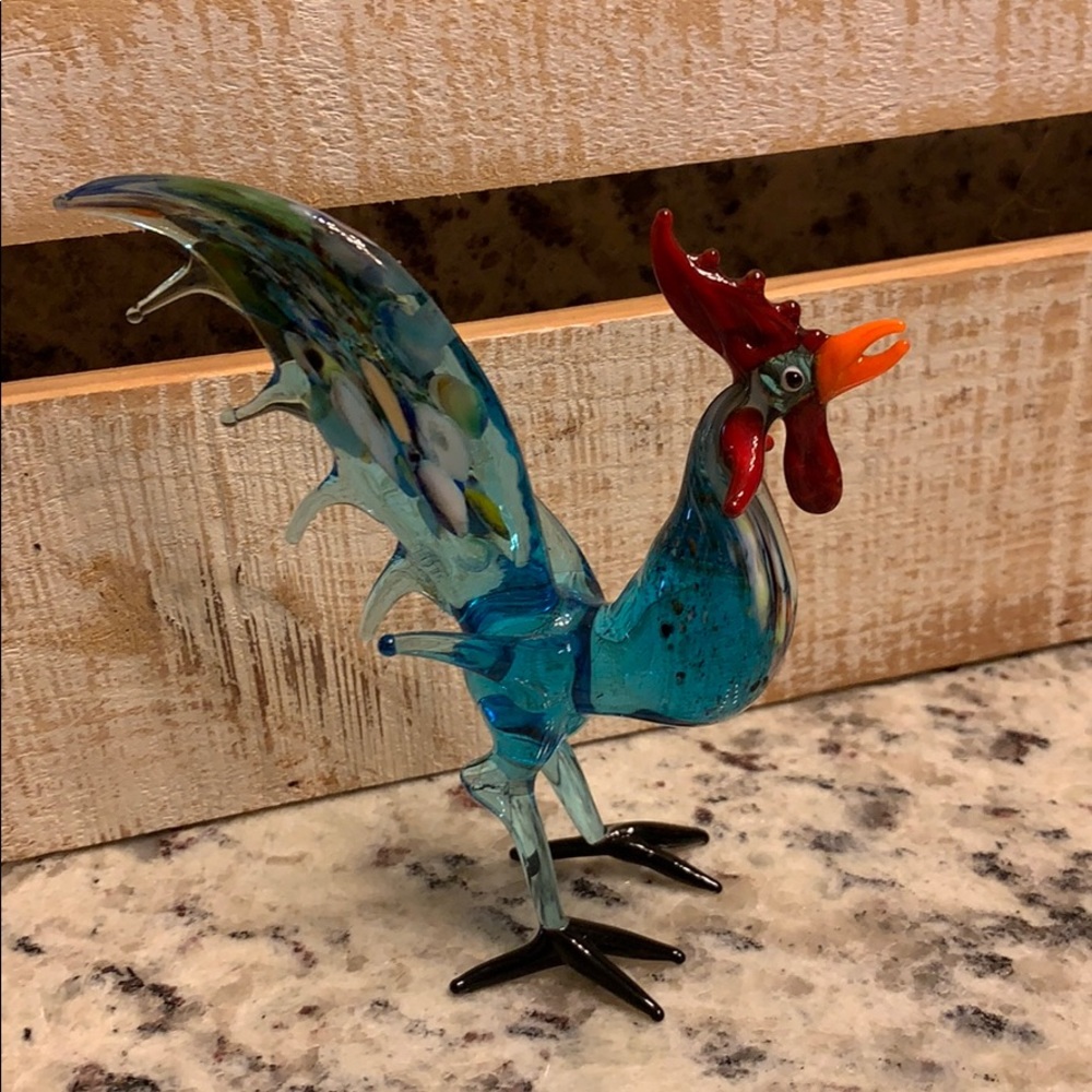 Glass rooster